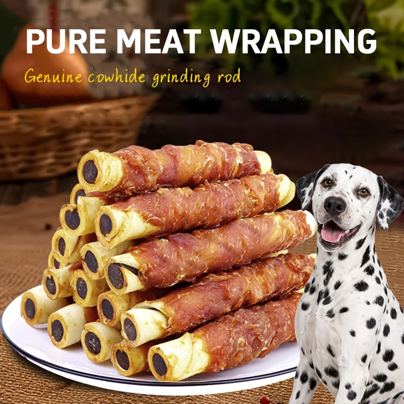 Duck Wrapped Beefhide Dog Chews, 116g 4.09oz Layered Chew Sticks with Thick Chewy Texture for Medium and Large Dogs, Supervised Reward Treats