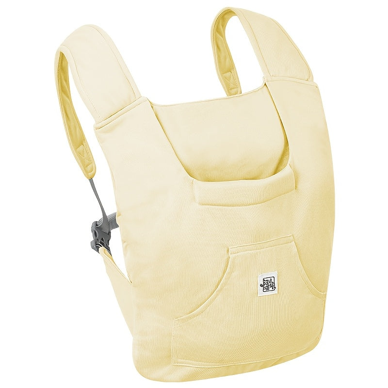 Small Dog Chest Carrier with Front Pocket, Foldable Head-Out Pet Carrying Bag with Adjustable Straps for Dogs up to 5.5 lbs and Cats up to 7.7 lbs