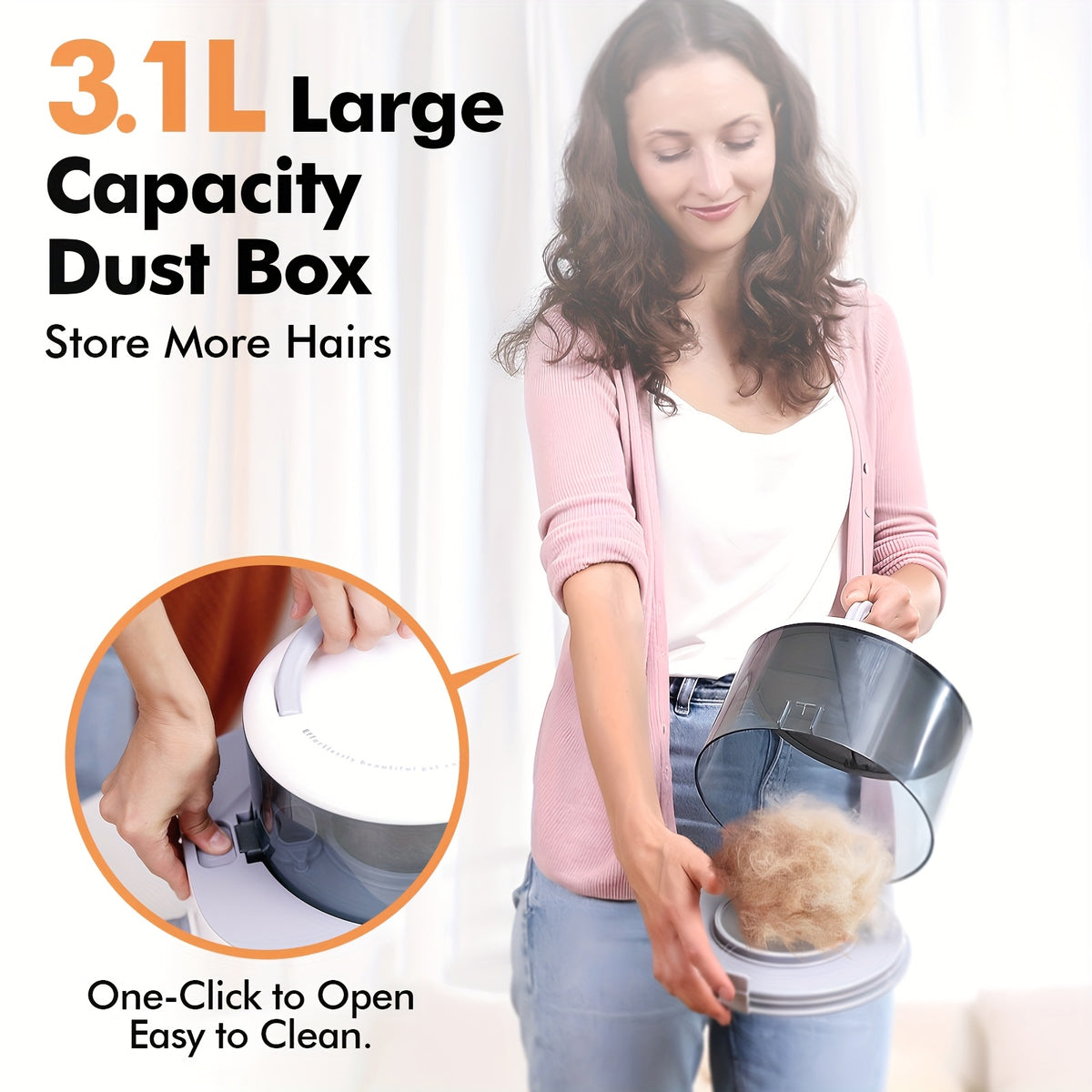 Pet Grooming Vacuum ET2311-3, 9-in-1 Dog Hair Collection and Dryer Set with Electric Clippers, Adjustable Speed and Temperature, 104.82oz Dust Bin