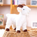 Plush Pet Toy with Velvet Texture, 6.3 Inch Soft Companion for Cats and Dogs, White or Black Goat Options for Supervised Gentle Play