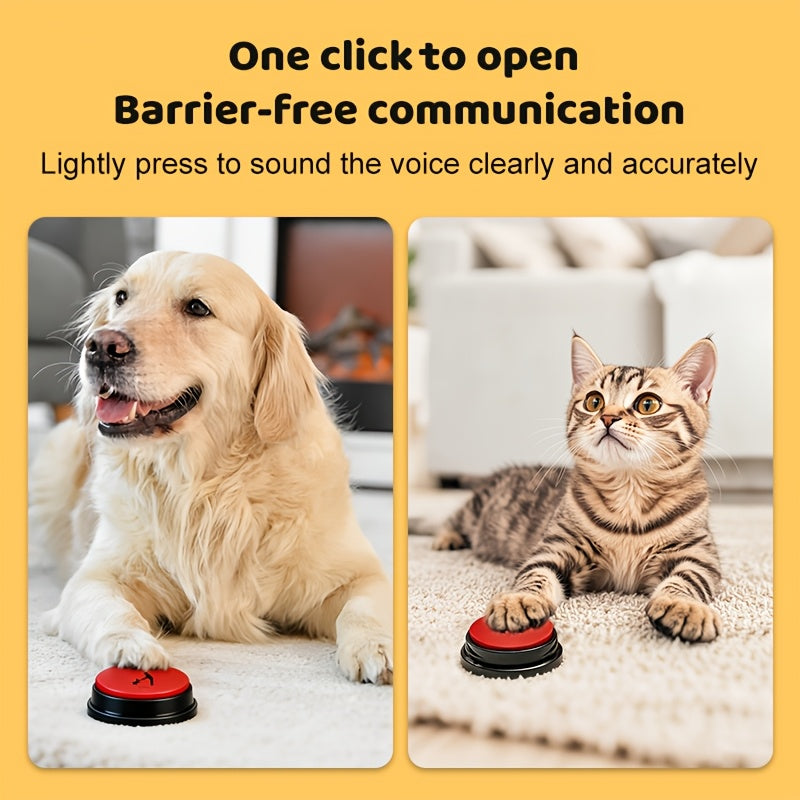 Dog Communication Buttons with Easy-Clean Training Mat for Supervised Talking Button Practice, Model 001 or 002, Batteries Not Included
