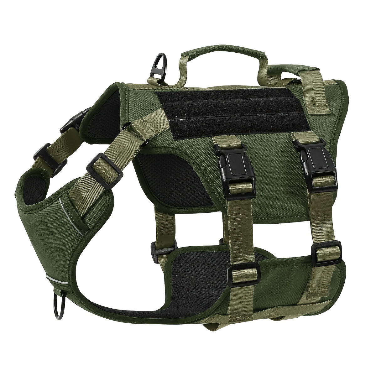 Full Body Dog Harness with Lift Handle, Soft Padded Adjustable Reflective Walking Vest with Leash Clip for Hiking and Training, S to XL