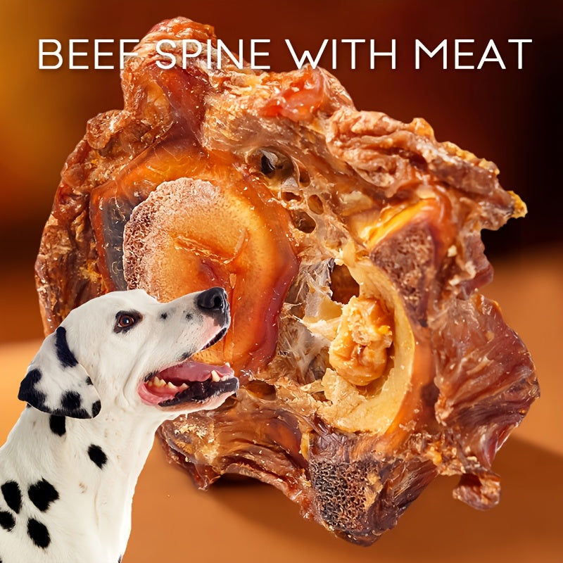 Beef Backbone Dog Chew Treat, 100g Pet Bone Snack for Supervised Chewing Sessions, Everyday Reward Routines and Holiday Dog Gift Baskets