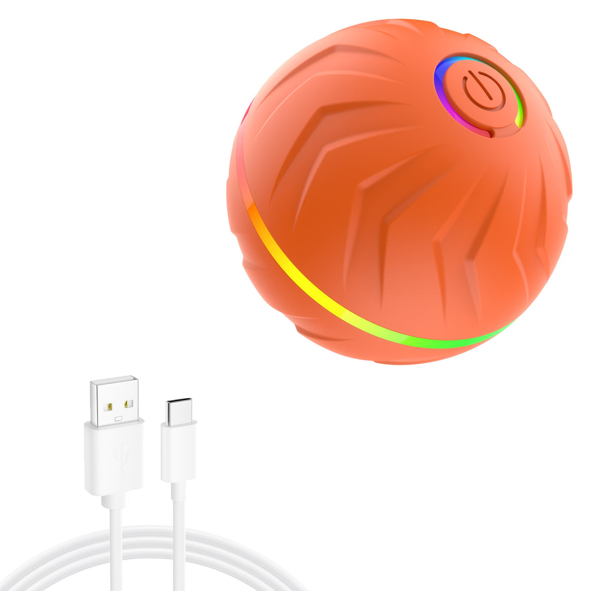 Automatic Jumping Dog Ball, Rechargeable Interactive Bouncing and Rolling Pet Toy for Supervised Chase Play, Single Ball in Eight Color Options