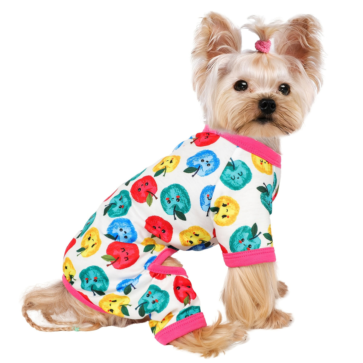 Four-Leg Dog Pajamas for Small Dogs and Cats, Soft Stretch Knit Pullover Pet Onesie for Spring Summer Lounging, XS S M L in Five Color Options