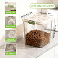 Dog Food Storage Container with Scoop and Locking Lid, 11 or 22 lb Stationary Bins and 55 lb Wheeled Option for Dry Cat Food and Pantry Organization
