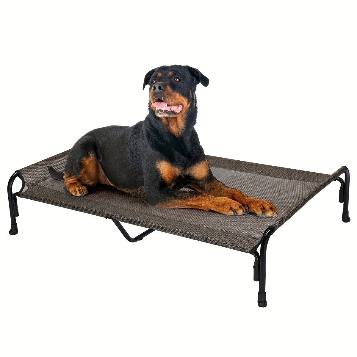 Elevated Dog Bed with Sloped Headrest, Breathable Raised Pet Cot in M to XXL Sizes for Indoor Lounging, Outdoor Rest and Camping