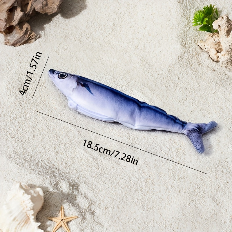 Flopping Fish Cat Toy 3-Pack, Touch-Activated Type-C Rechargeable Interactive Fish with 3 Swing Modes and Removable Motor for Indoor Cat Play