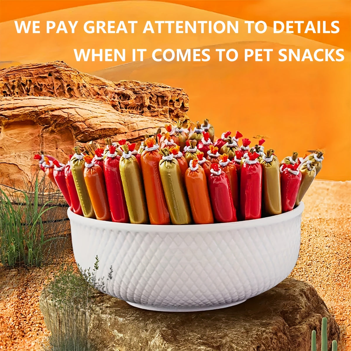 Chicken Flavor Dog Sausage Treats, Soft Snack Sticks in 16 or 32 Piece Options for Small Breed Dogs, Supervised Training Rewards and Treat Time