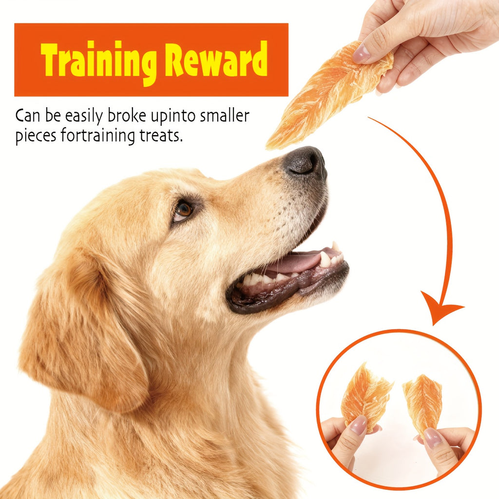 Rawhide-Free Chicken Jerky Dog Treats with Real Chicken Breast, No Artificial Flavors, 600g or 900g Options for Supervised Snack Time