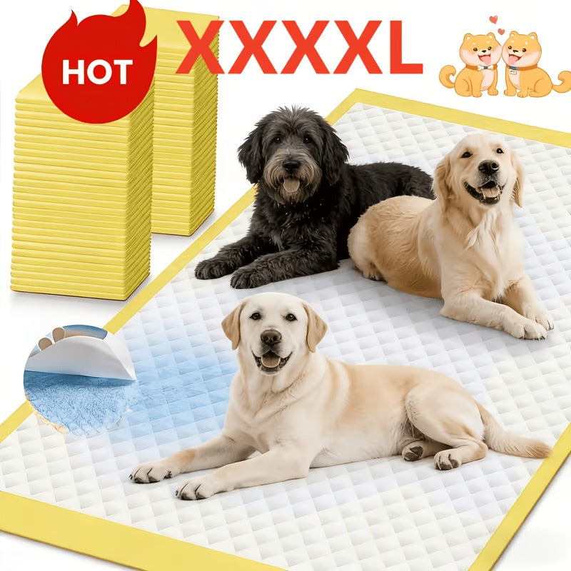 Puppy Pads 36 x 51 Inch 50 Count or 23 x 24 Inch 47 Count, Six-Layer Absorbent Dog Pee Pads with Leak-Resistant Backing for Indoor Potty Training