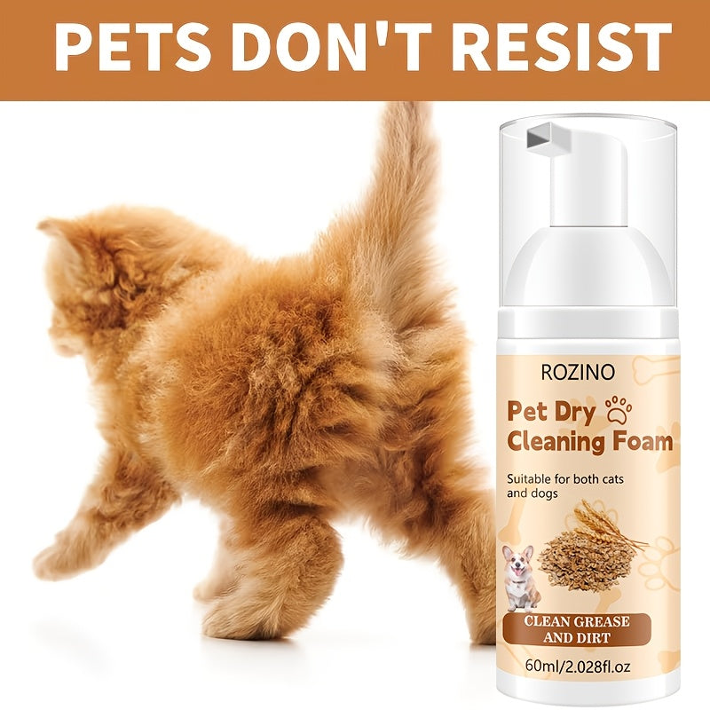 No-Rinse Pet Cleaning Foam for Cats and Dogs, Waterless Paw and Rear-Area Spot Cleaner for Between-Bath Grooming and Everyday Touch-Ups, 1pc