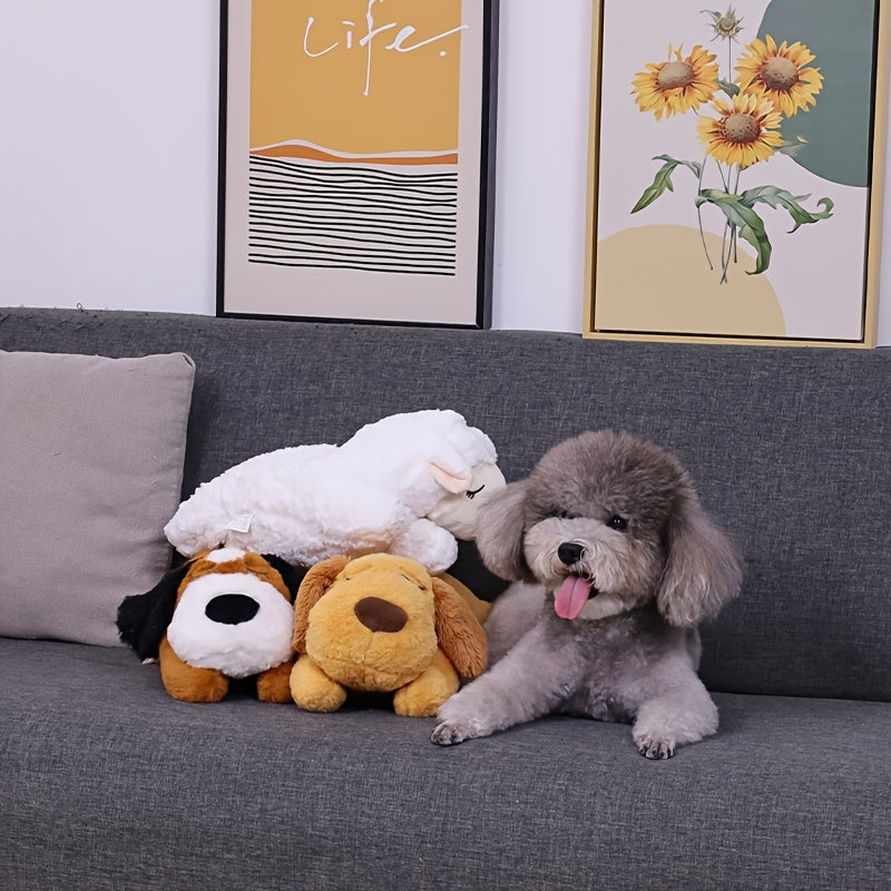 Heartbeat Puppy Toy, Soft Plush Cuddle Companion for Dogs and Kittens, Dog, Cat and Bear Styles with Single or Two-Piece Options, Batteries Not Included