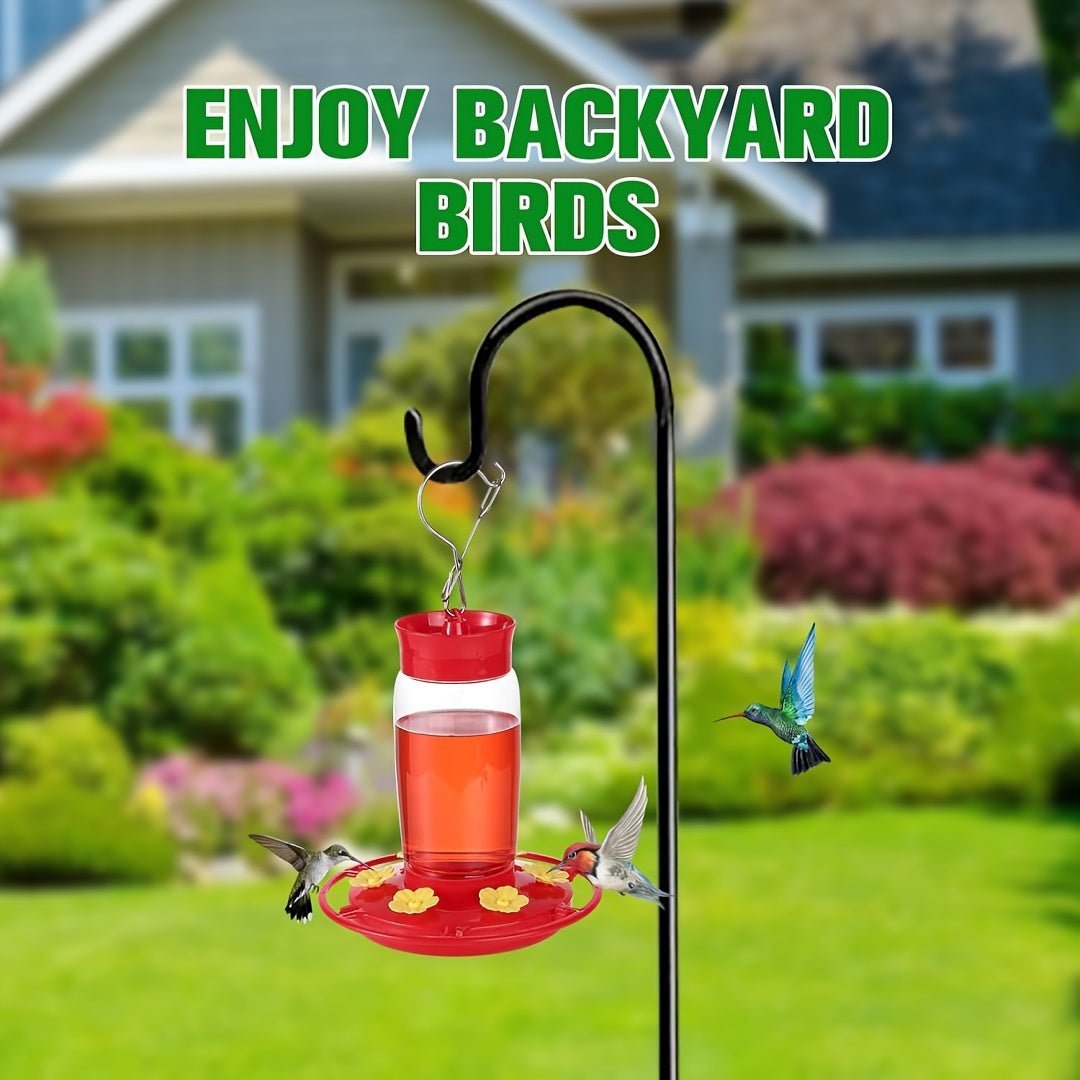 Hummingbird Feeders for Outdoors Hanging, 2-Pack Red 20 oz Nectar Feeders with Ant Moat, Six Flower Feeding Ports and Circular Perch