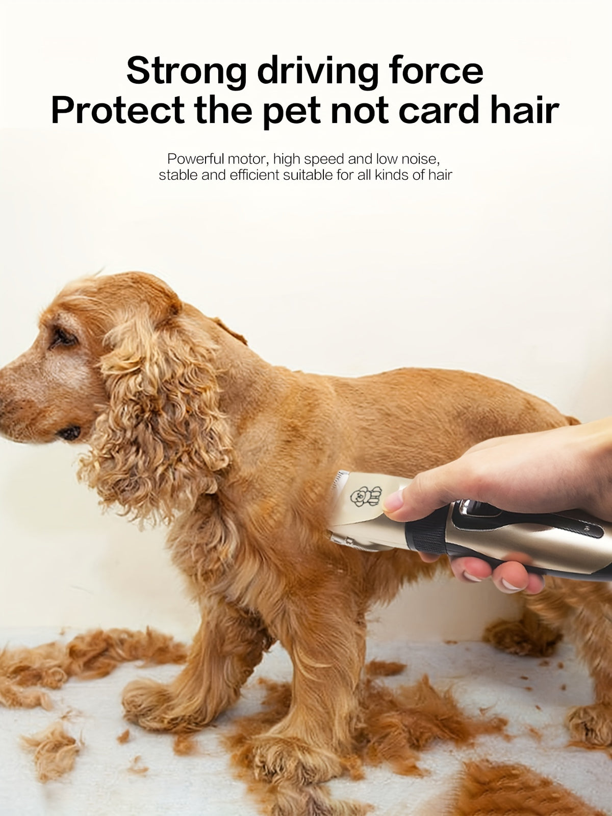 USB Rechargeable Dog Clippers with Ceramic Blades, Electric Pet Hair Trimmer for Cats and Dogs, Color Choices and Grooming Set Options