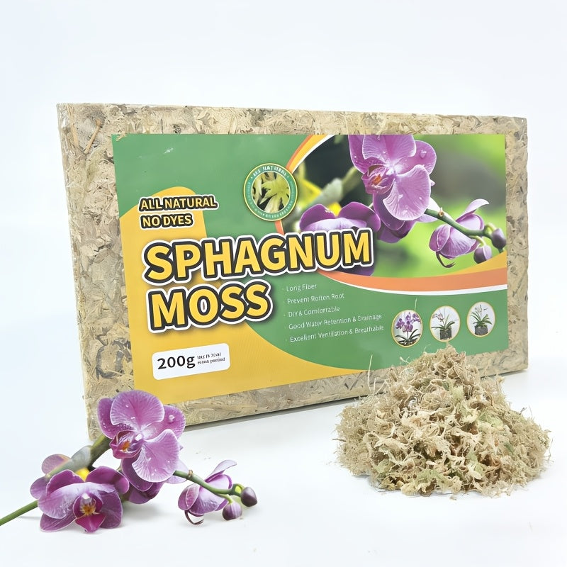 Peat Moss for Reptile Habitats, Orchids and Carnivorous Plants, Compressed Water-Expanding Dry Moss in 100g or 200g Packs for Planting Projects