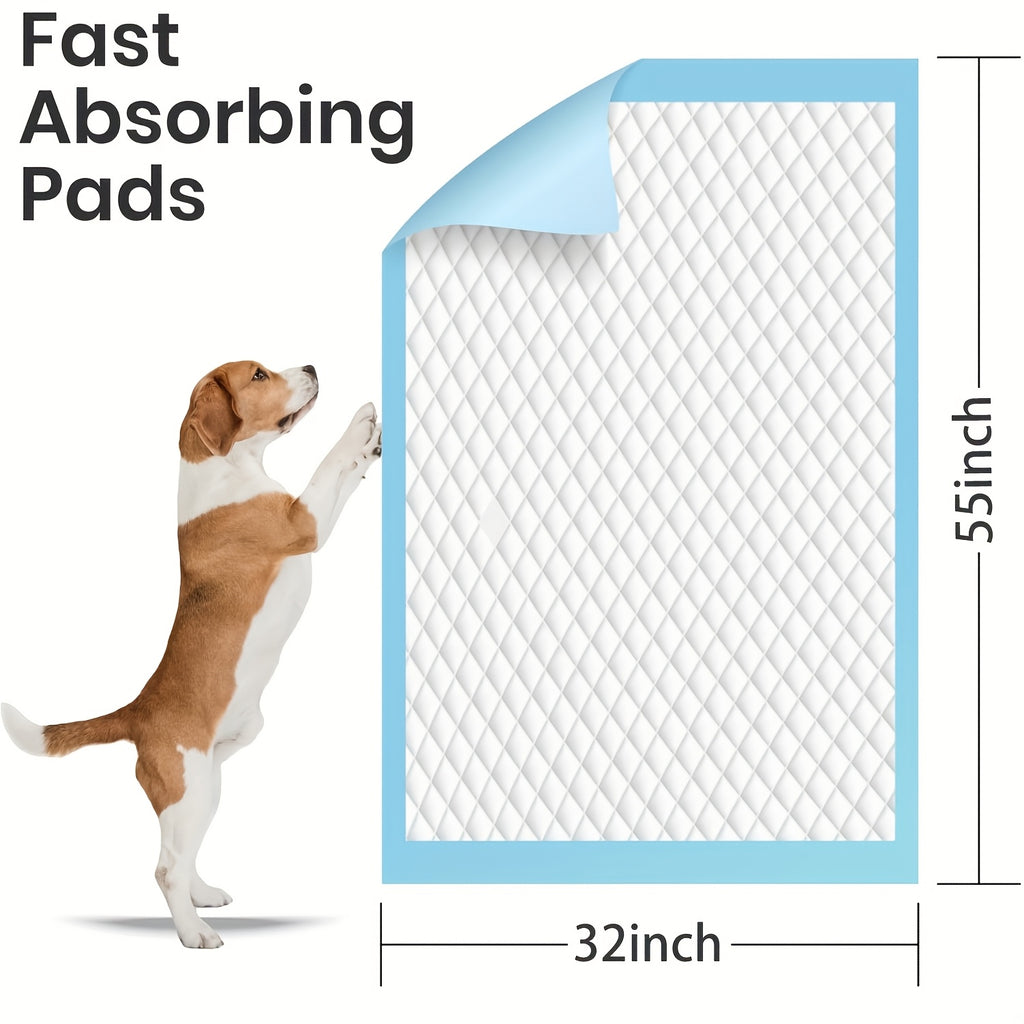Dog Pee Pads 32 x 55 Inch, 40 Count Extra Large Absorbent Puppy Potty Training Pads with Quick-Drying Design, Leak Protection and Odor Control