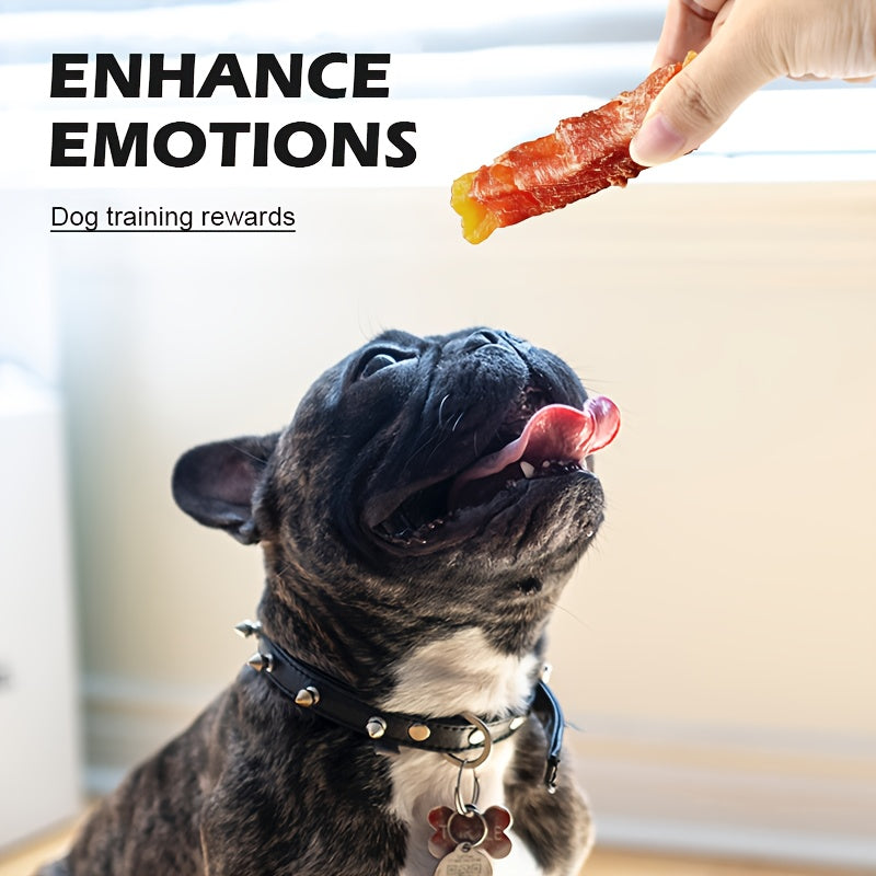 Dog Treats with Chicken and Duck Wrapped Sweet Potato Fries, 100g / 3.53 oz Meat-Wrapped Snack Strips for Supervised Training Rewards and Daily Treat Time