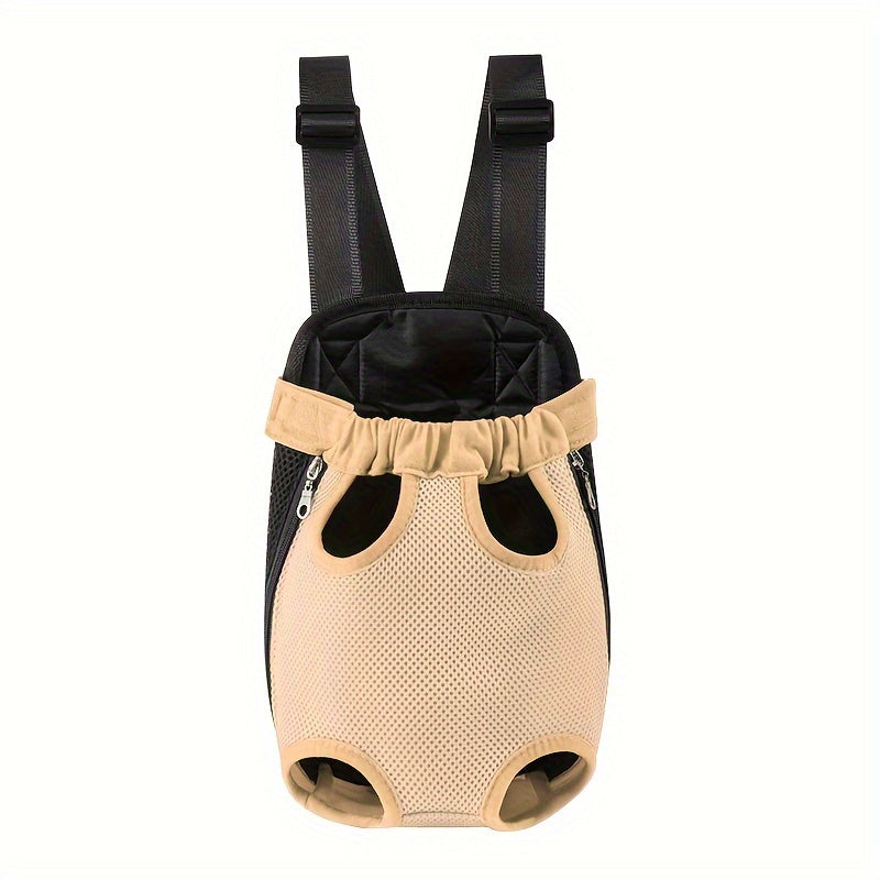 Dog Front Carrier Backpack for Cats and Small Dogs, Breathable Mesh Legs-Out Pet Carrying Bag with Adjustable Straps for Outdoor Walks