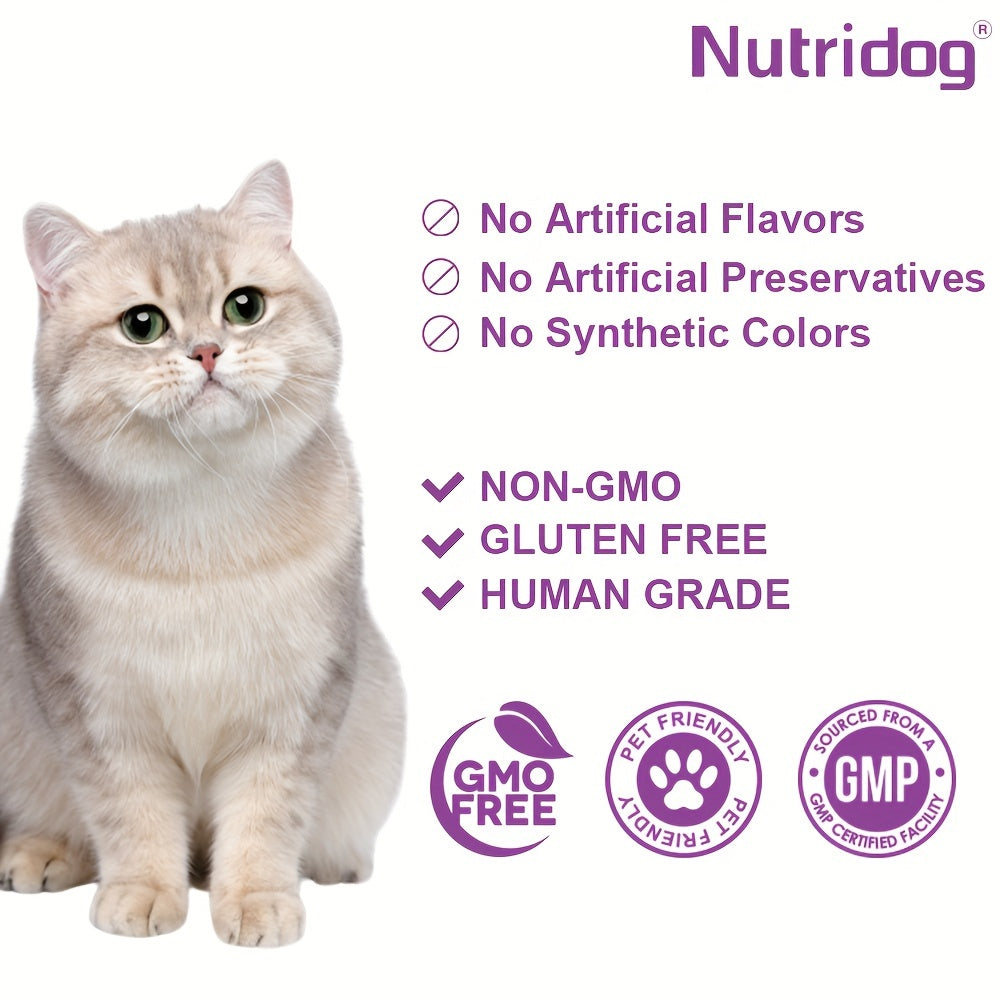 Cat Hairball Supplement Soft Chews, 100 Count Salmon Flavor Hairball Aid for Cats, Convenient Chew Format for Your Cat Care Routine