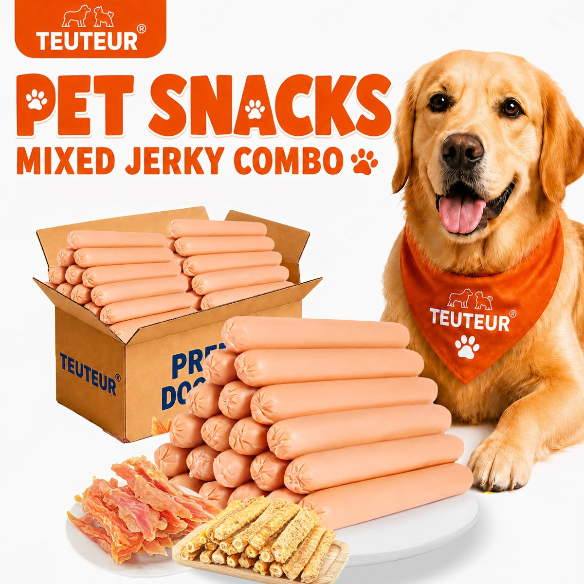 Pet Jerky Treats with Chicken and Duck Combo Options, Beef Cubes and Chew Selections for Supervised Training Rewards and Everyday Snack Time