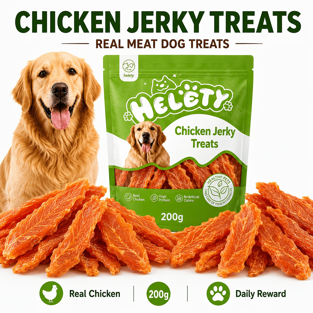 Dog Jerky Snack Selection with Chicken, Duck Meat and Trial Pack Options for Supervised Training Rewards, Everyday Treat Breaks and Dog Lover Gift Baskets