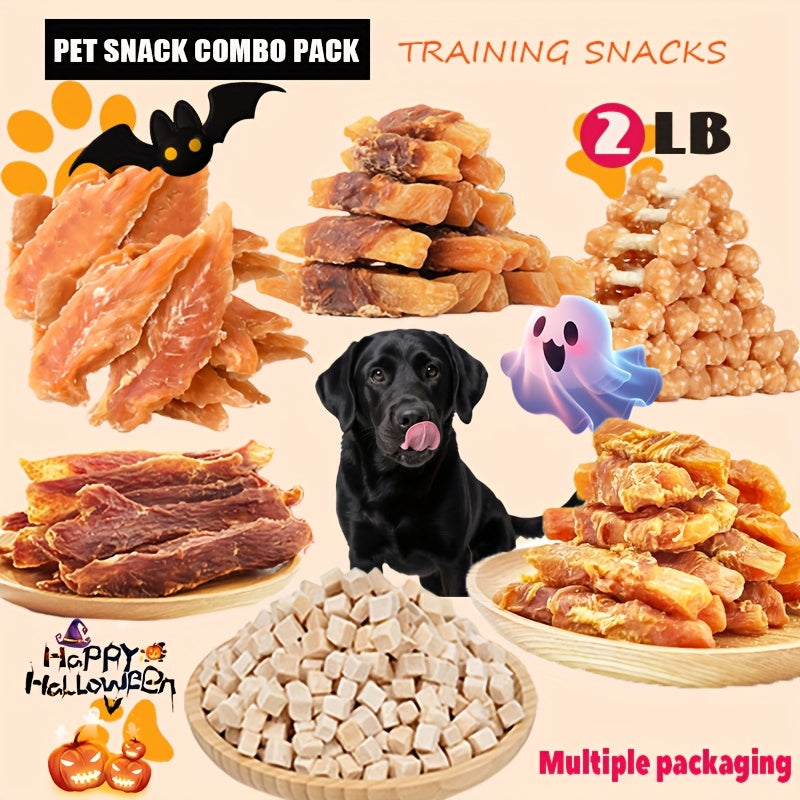 Assorted Dog Reward Treats, Chicken and Duck Combo, Yolk Wrap and Bone Bites Options for Supervised Training, Daily Snacks and Dog Gift Baskets