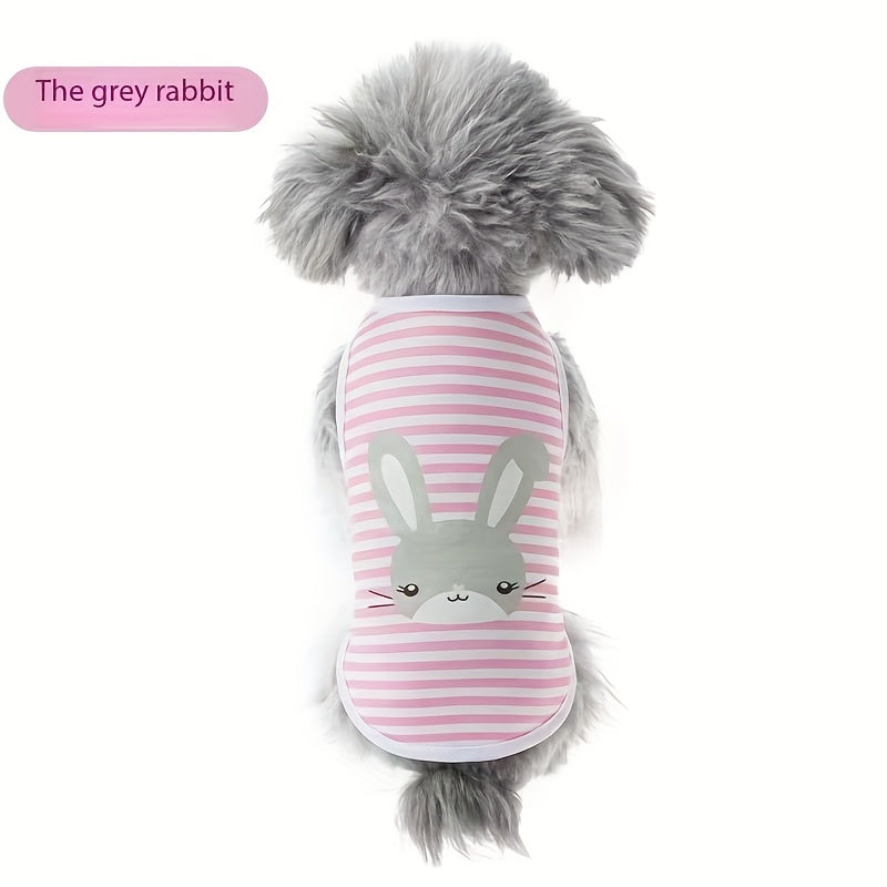 Dog Clothes 6 Pack with Cute Prints, Breathable Polyester Pet Outfits for Small and Medium Dogs and Cats, XS to XL for Everyday Dress-Up and Photos