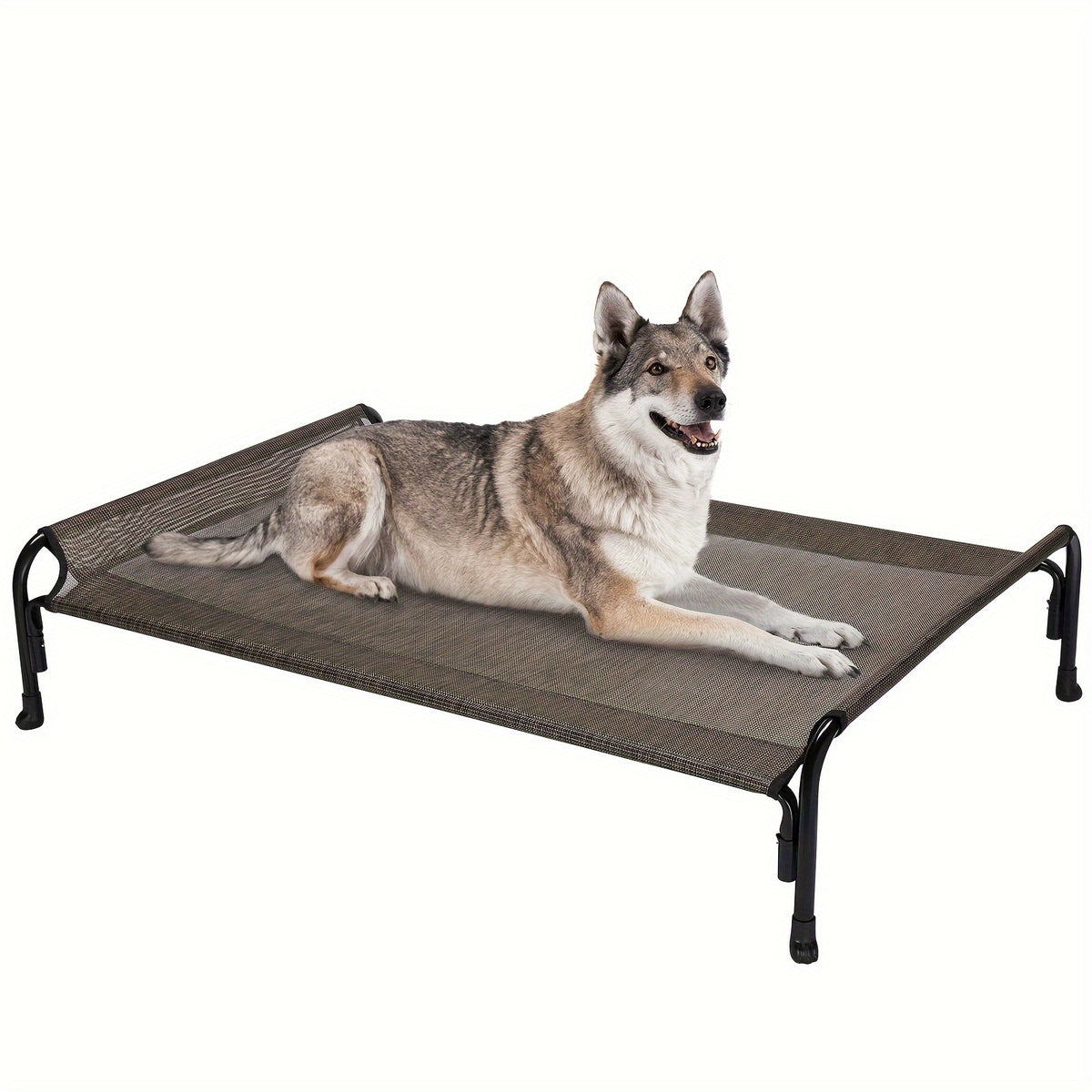 Elevated Dog Bed with Sloped Headrest, Breathable Raised Pet Cot in M to XXL Sizes for Indoor Lounging, Outdoor Rest and Camping