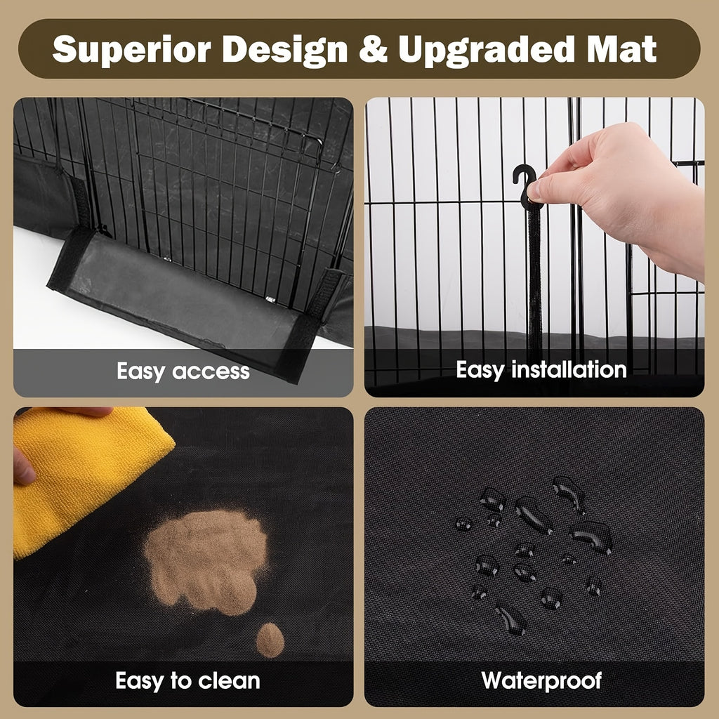 Guinea Pig Cage 48-Inch C&C Small Animal Playpen with One-Hand Release Hook, Triple Fixing Design and Optional PVC Bottom Liner