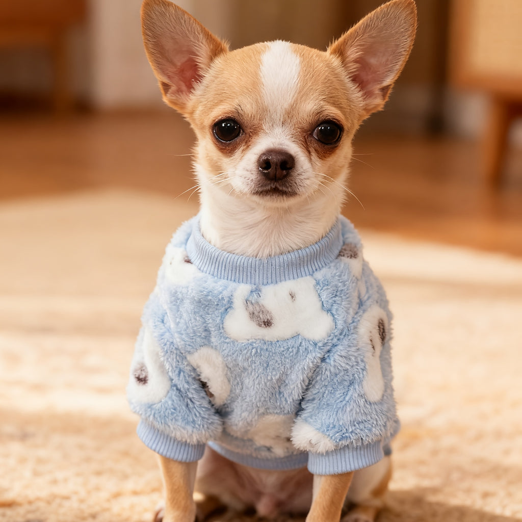 Dog Sweater Hoodie for Small Medium Dogs, Soft Warm Puppy Outfit for Autumn Winter Cold Weather, Cozy Green Pet Clothes for Chihuahua Schnauzer Teddy Bear Dogs, Bear Head and Leopard Print Styles