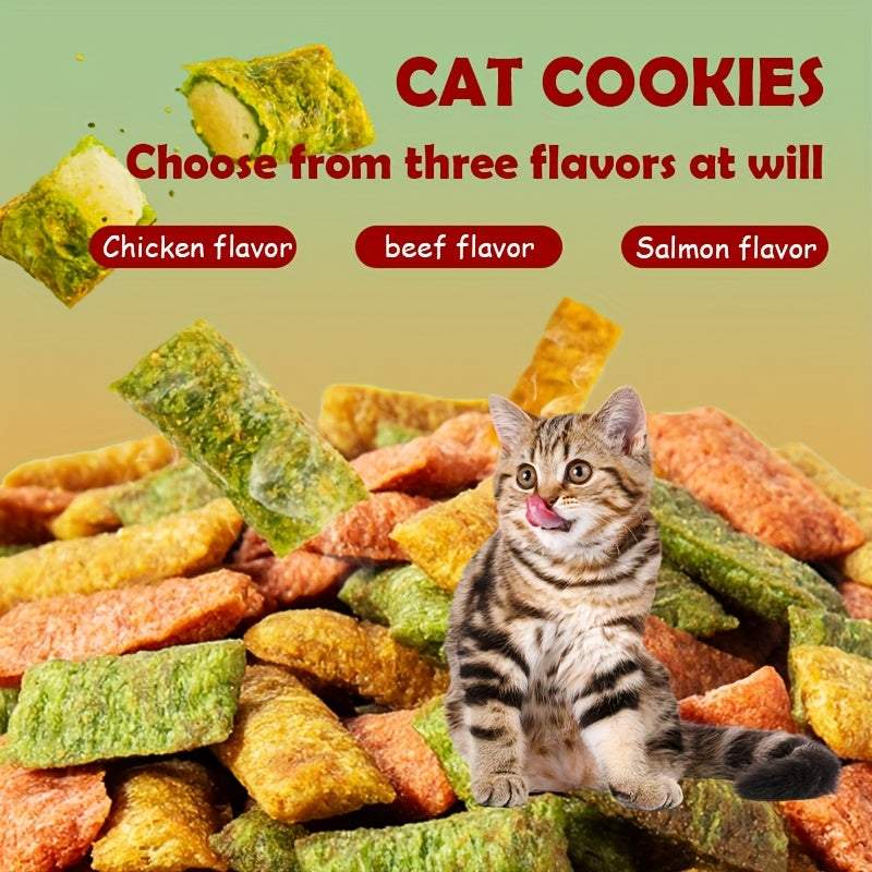 Fish Shaped Cat Biscuits 150g / 5.29oz, Low-Temperature Baked Crunchy Cat Treats for Supervised Rewards, Everyday Snack Time and Food Topping