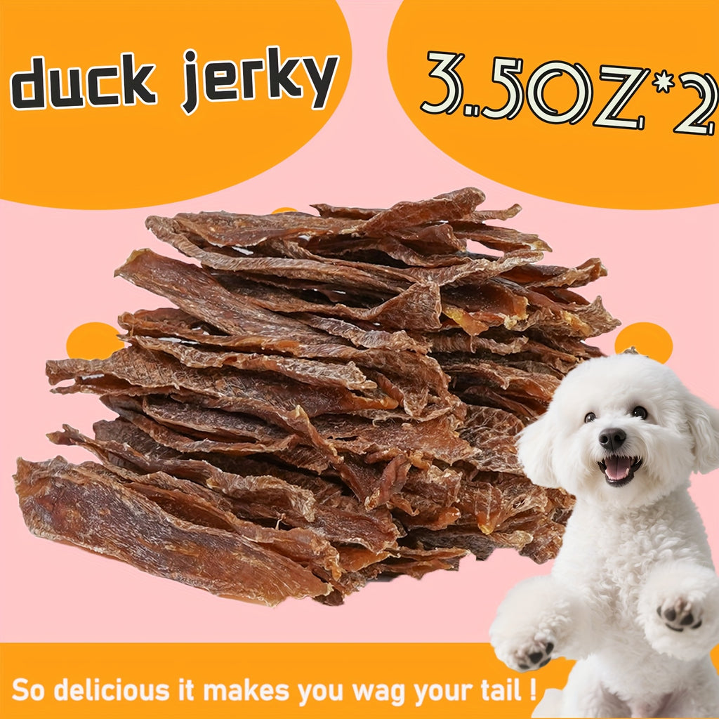 Duck Jerky Training Rewards for Dogs, Easy-to-Tear Chewy Duck Strips for Small, Medium and Large Dogs, Daily Snacks in Multiple Pack Options