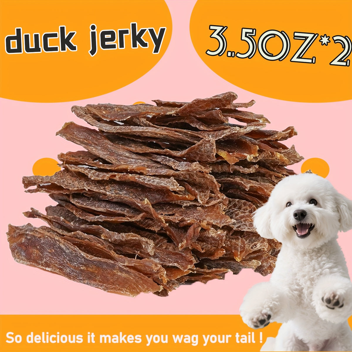 Duck Jerky Training Rewards for Dogs, Easy-to-Tear Chewy Duck Strips for Small, Medium and Large Dogs, Daily Snacks in Multiple Pack Options