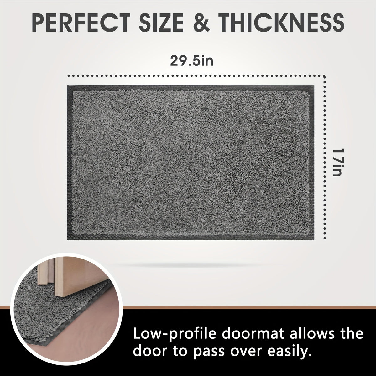 Dog Doormat for Muddy Paws, Absorbent Microfiber Pet Entryway Mat with Non-Slip Backing, Machine Washable Quick-Dry Indoor Rug for Dogs and Cats