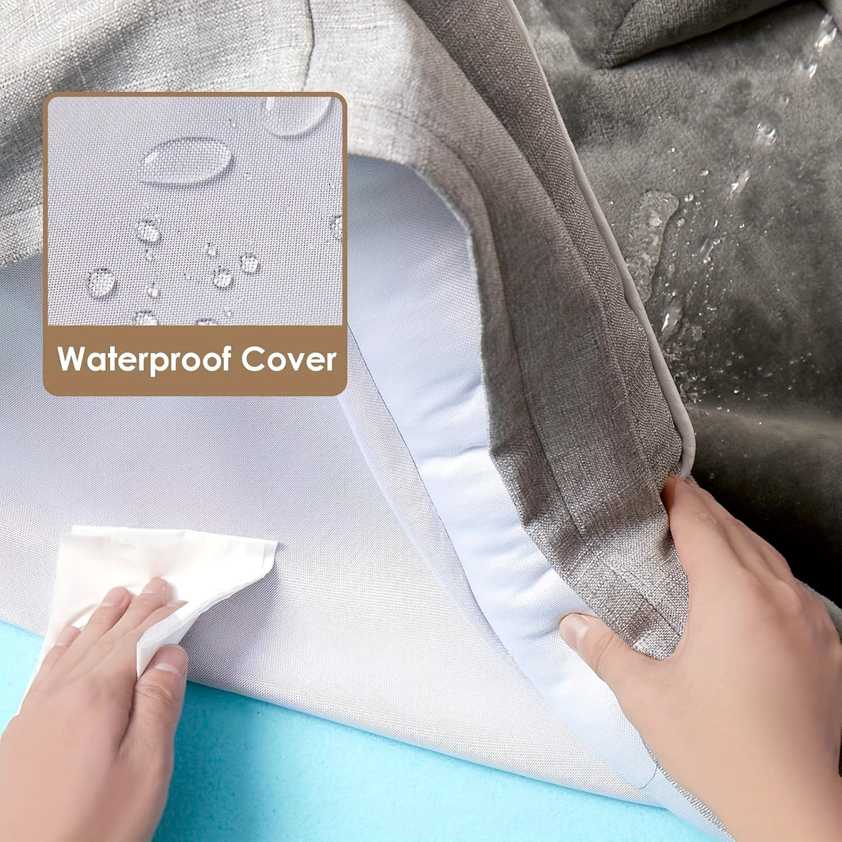 Dog Sofa Bed with Removable Washable Cover, Grey Nonskid Pet Couch for Indoor Lounging, Medium to XXL Sizes for Dogs and Cats
