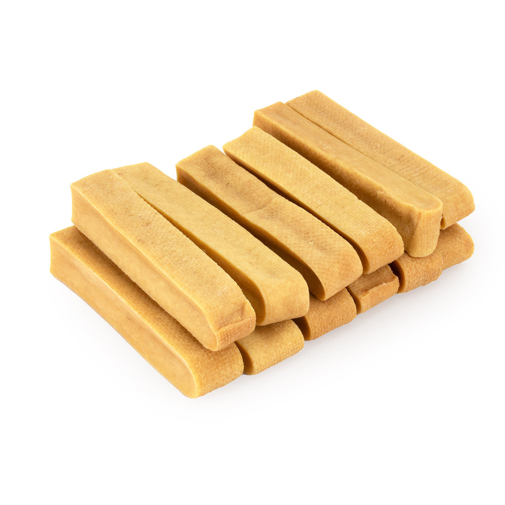 Himalayan Yak Cheese Dog Chews 4-Pack, Hard Cheese Chew Treats with Limited Ingredients in Small, Medium or Extra Large for Supervised Chewing
