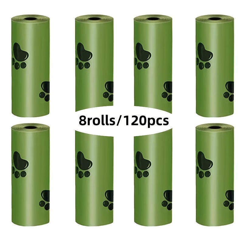 Scented Dog Poop Bags in 120, 540 or 1080 Count Options, Green Paw Print Waste Bag Rolls and Dispenser Sets for Daily Walks and Pet Cleanup