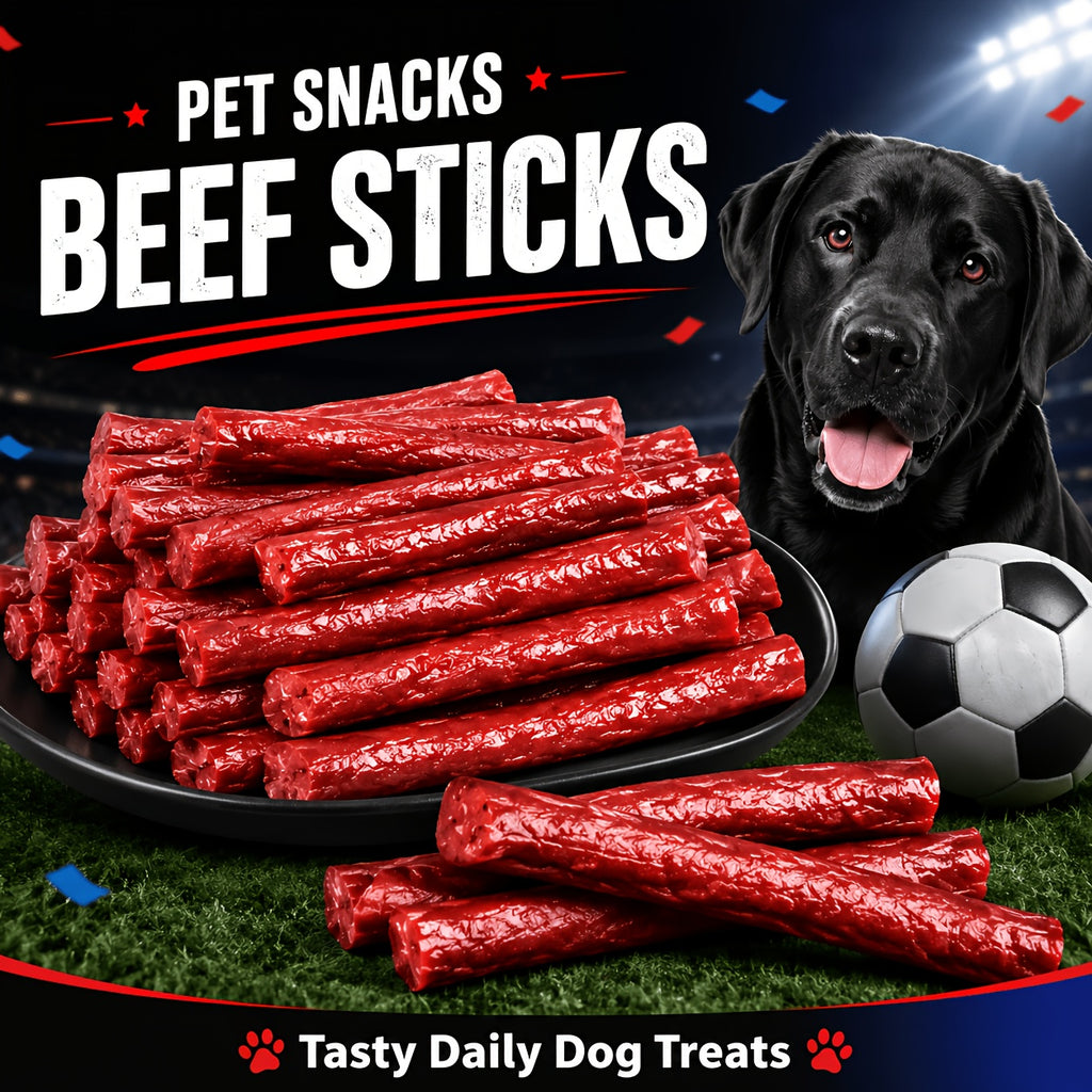 Beef Jerky Dog Treat Sticks, 100g or 100g + 100g Pack Options for Supervised Chewing, Everyday Training Rewards and Dog Gift Baskets