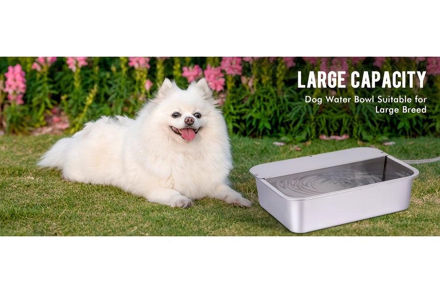 Automatic Outdoor Dog Waterer 3 Gallon, Stainless Steel Self-Filling Water Bowl for Large Dogs, Cats, Chickens, Goats and Sheep