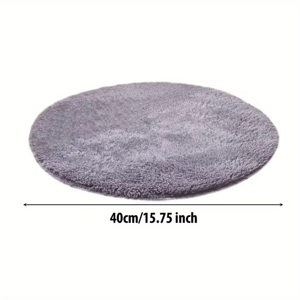 USB Pet Heating Pad for Cats and Dogs, 15.75 Inch Round Soft Heated Mat with Constant Temperature and Chew-Resistant Cable, Gray, No Battery