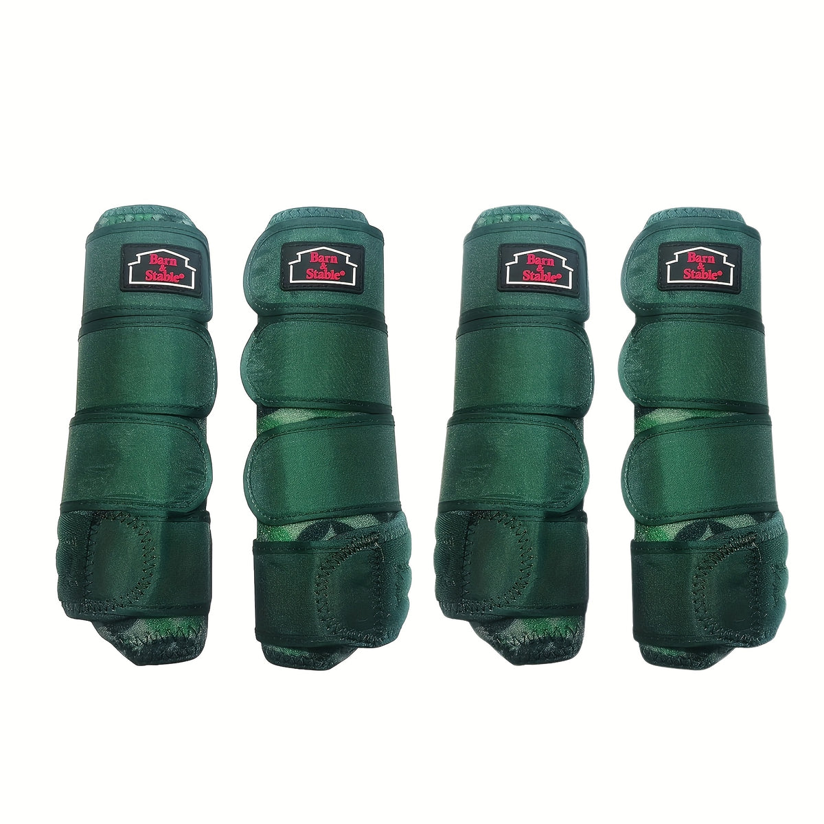 Breathable Horse Boots with Foam Cushioning and Adjustable Quick-Grip Closures, Front and Rear Leg Wraps for Endurance Training in Small, Medium and Large