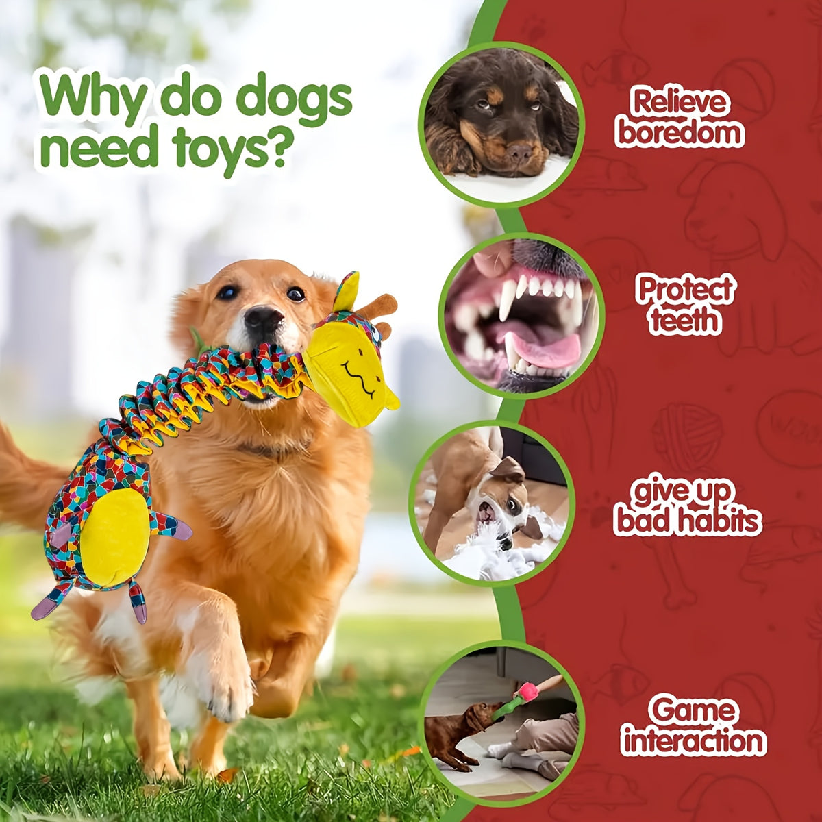Accordion Cow Dog Toy with Squeaker and Crinkle Paper, Colorful Soft Plush Pull Toy for Supervised Gentle Tug, Fetch and Interactive Indoor Play