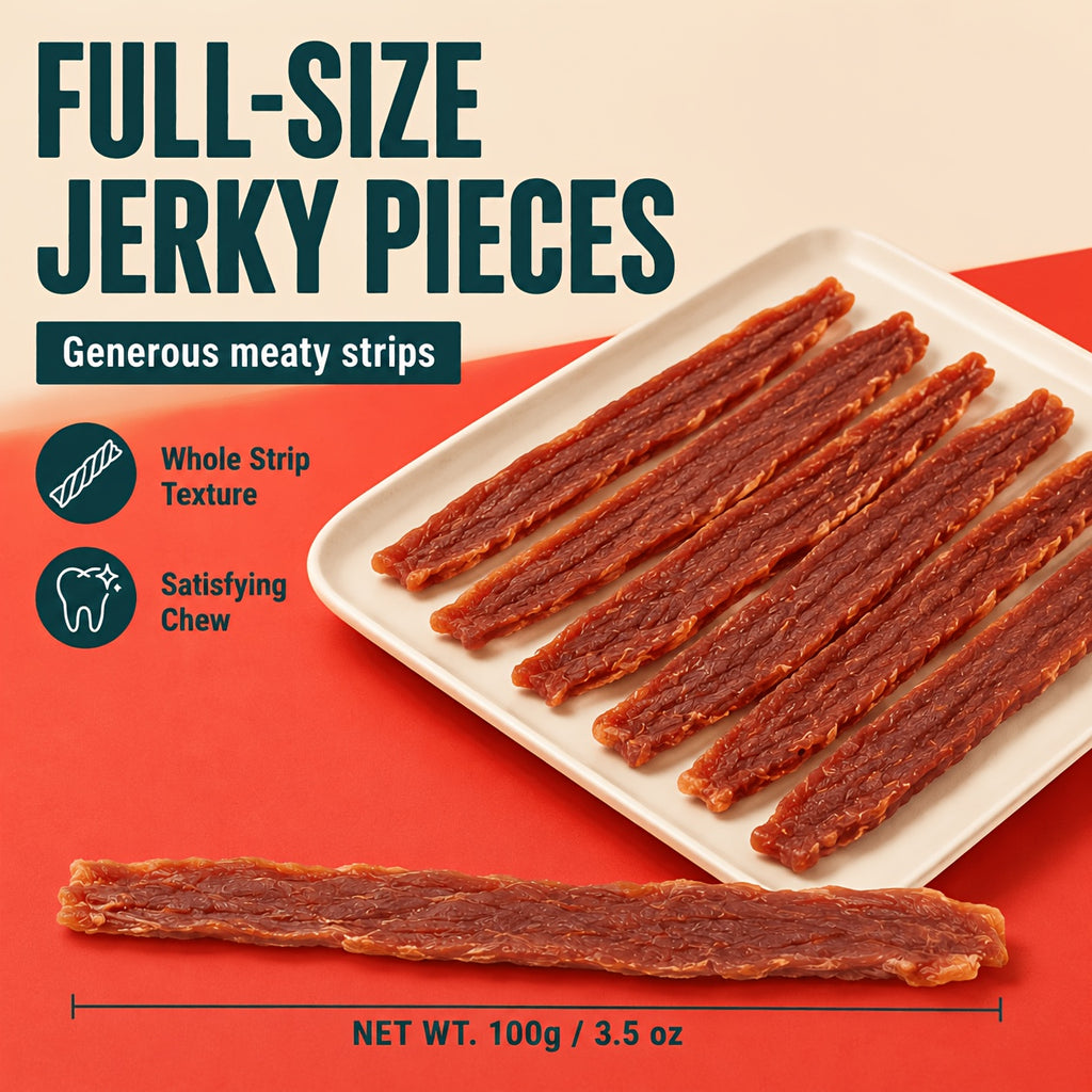 Duck Jerky Training Rewards for Dogs, Easy-to-Tear Chewy Duck Strips for Small, Medium and Large Dogs, Daily Snacks in Multiple Pack Options