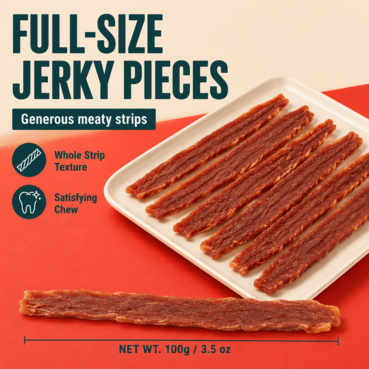 Duck Jerky Training Rewards for Dogs, Easy-to-Tear Chewy Duck Strips for Small, Medium and Large Dogs, Daily Snacks in Multiple Pack Options