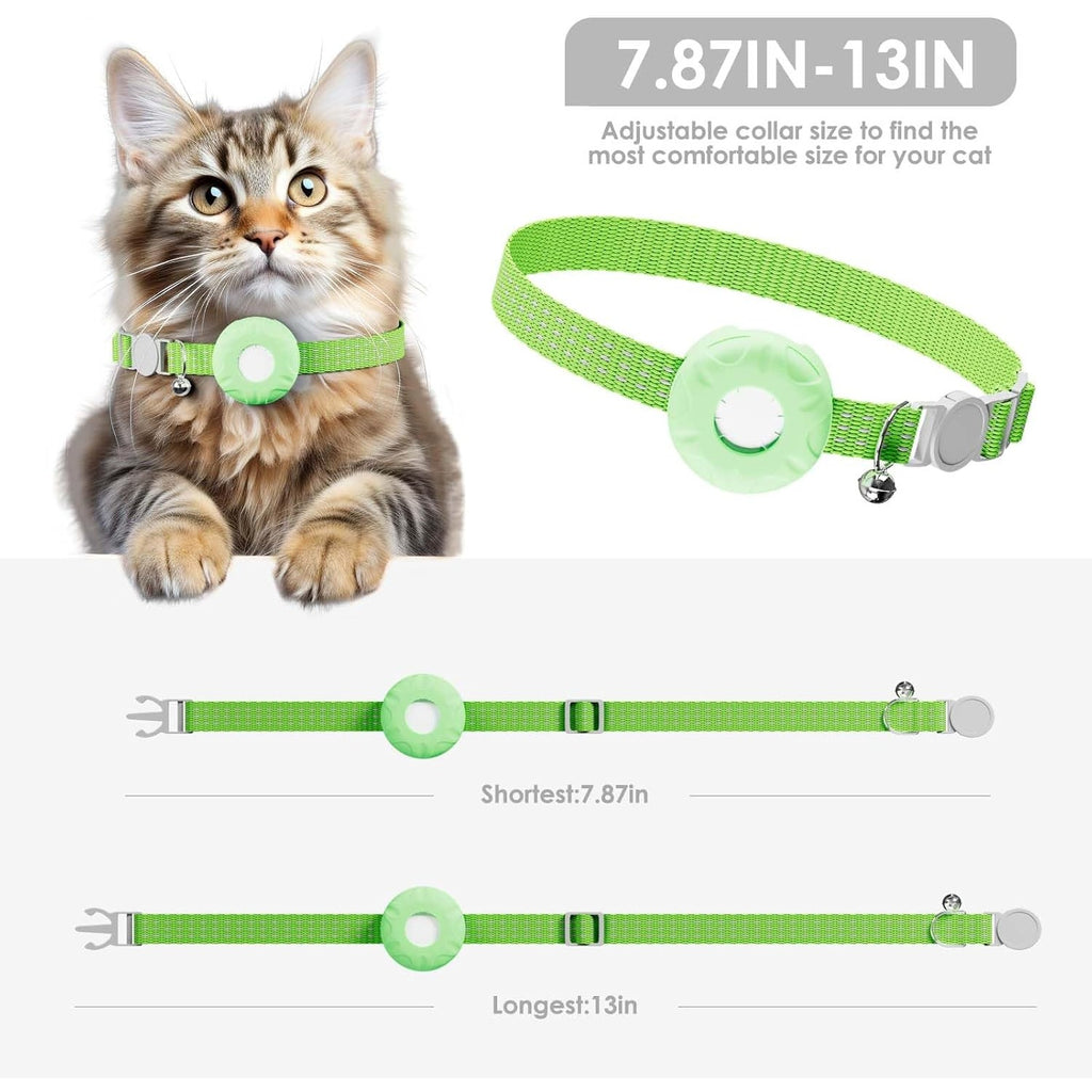Cat Tracker Tag for Pet Collars, Lightweight Compact Pet Locator for Everyday Belongings and Cat Owner Routines, One Size in Six Color Options