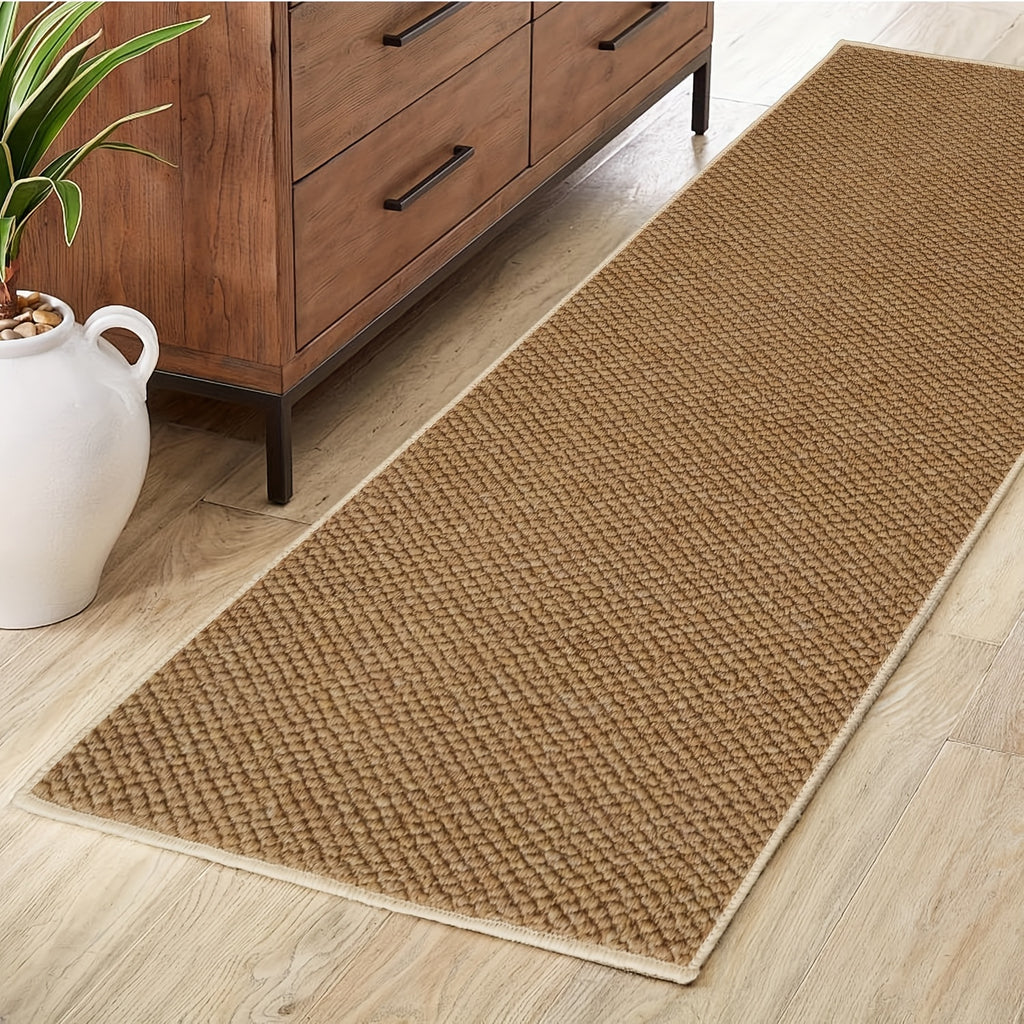 Sisal Cat Scratching Mat for Indoor Cats, Horizontal Floor Scratcher Rug with Non-Slip Low-Profile Design for Couch and Carpet Areas