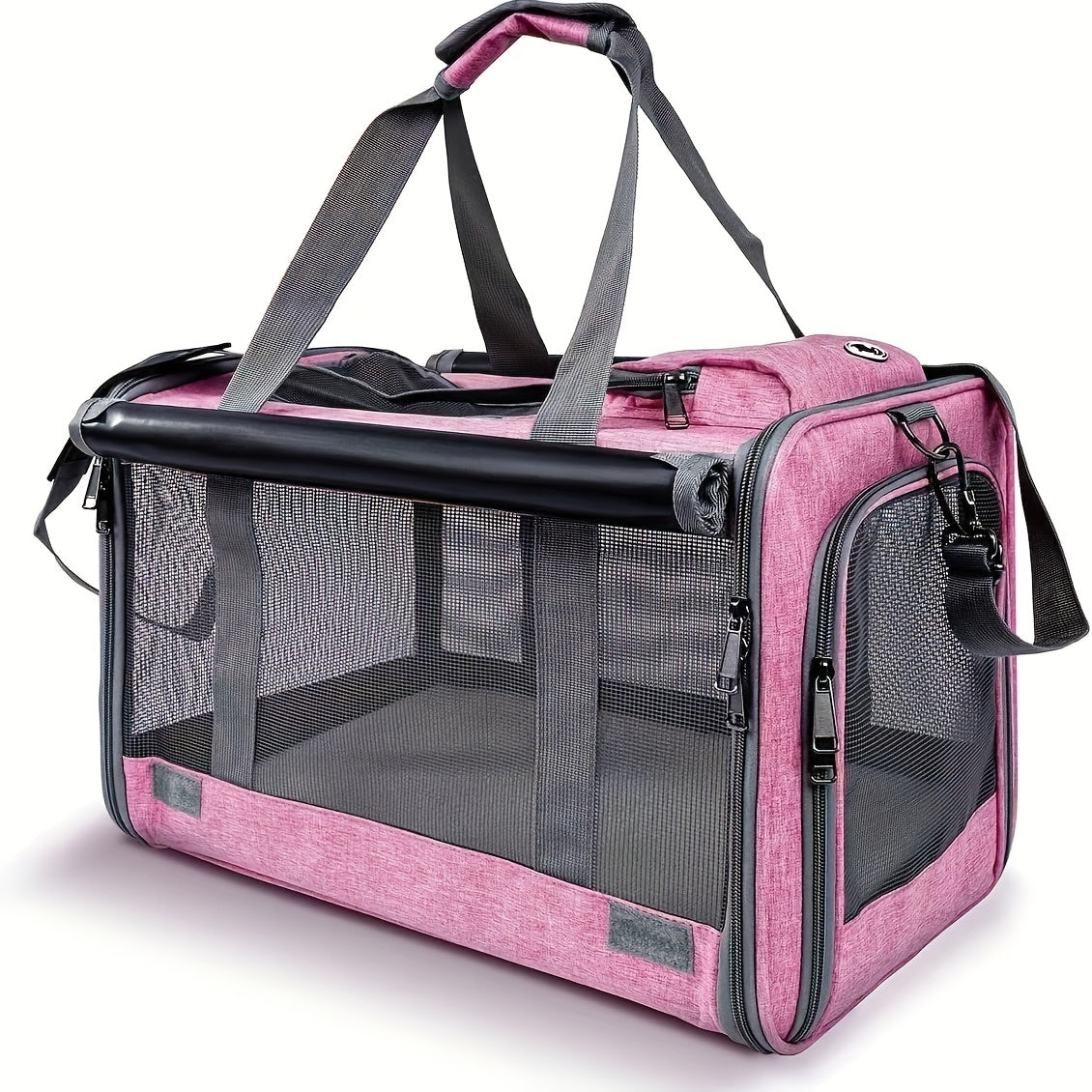 Cat Carrier Travel Set for Cats and Small Dogs, Soft-Sided Breathable Collapsible Pet Bag with Bowl, Collar or Pet Glove Bundle Options