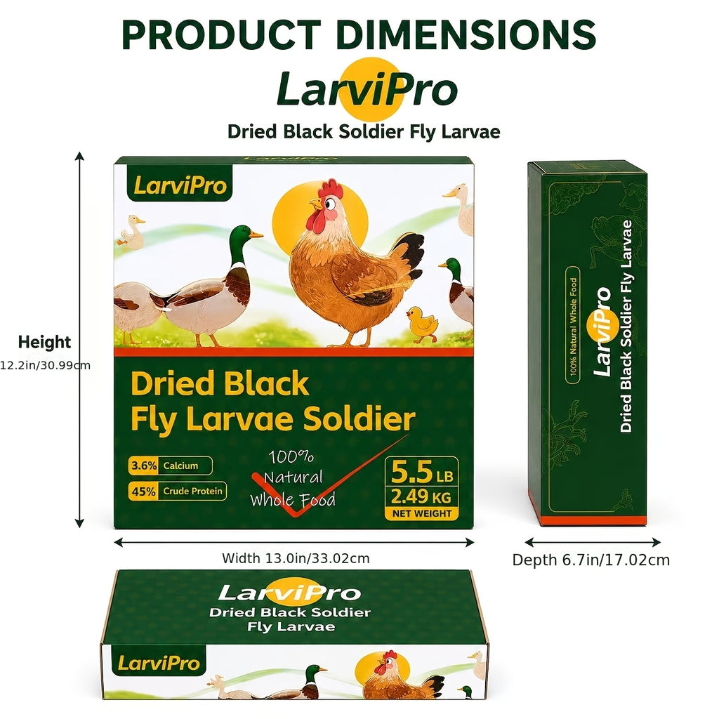 Chicken Grub Treats, Dried Black Soldier Fly Larvae in 5.5 lb or 11 lb Packs for Backyard Hens, Ducks and Wild Birds, Supplemental Foraging Snacks