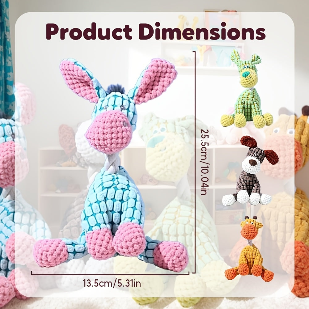 Plush Squeaky Dog Toy Pack for Small Dogs and Puppies, 2 or 3 Piece Pet Play Set for Supervised Gentle Chewing and Everyday Interactive Play